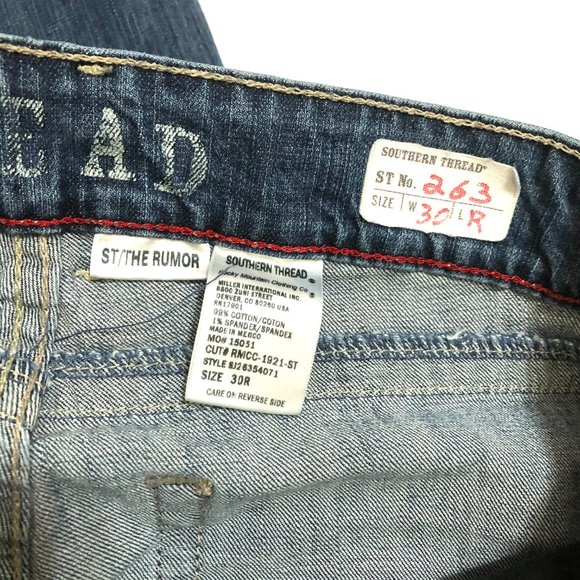 Southern Thread The Rumor Bootcut Jeans Size 30 - Picture 8 of 9